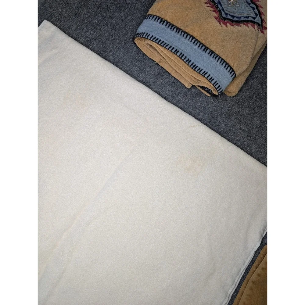 Avanti Towel Set Of 6 Southwest Aztec White & Tan Towels Bath, Hand & Wash Cloth